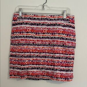 Ann Taylor Multicolor Patterned Pencil Skirt